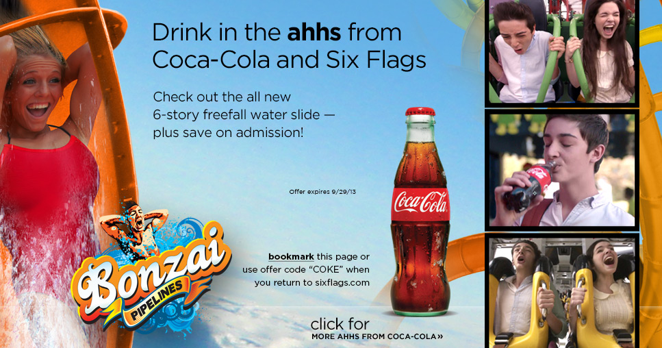 Coke Page Six Flags / CocaCola Partnership